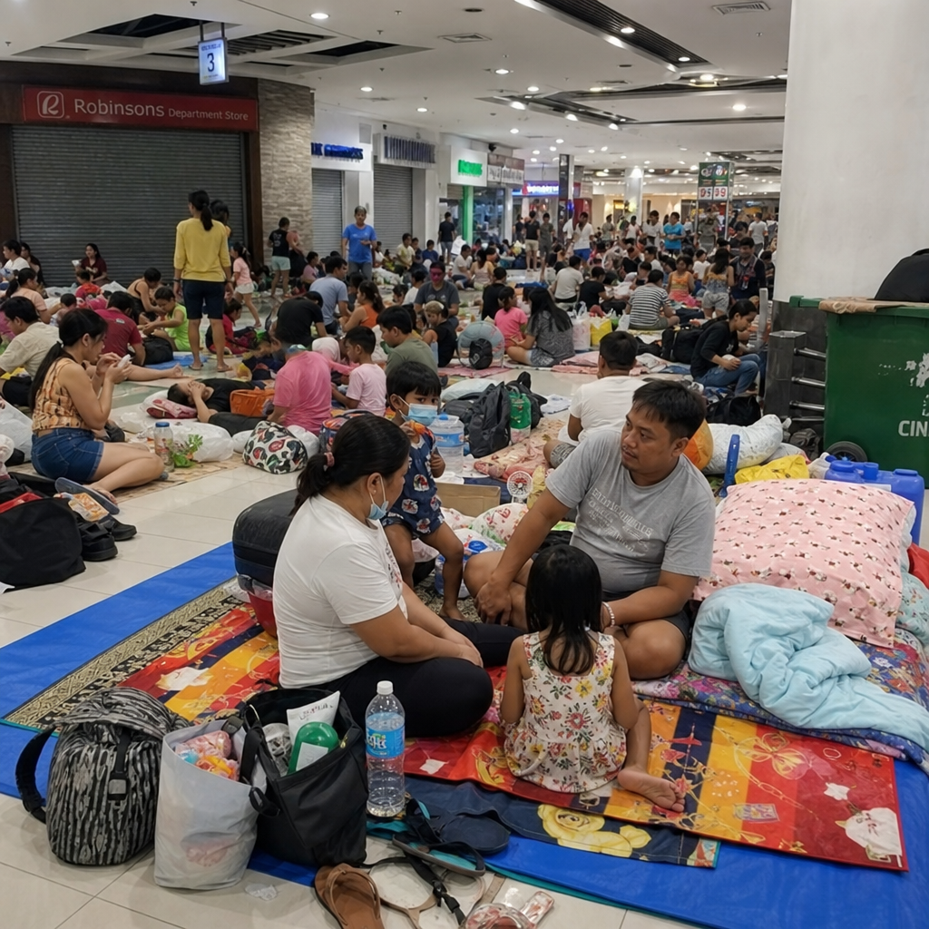 Mga Mall sa Pilipinas Nagiging Silungan Dahil kay Bagyong Jenny